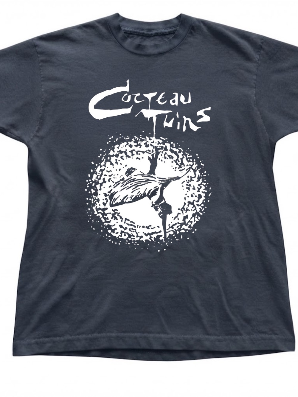 Artistic Monochrome Graphic Design Charcoal Cotton Gildan T-Shirt